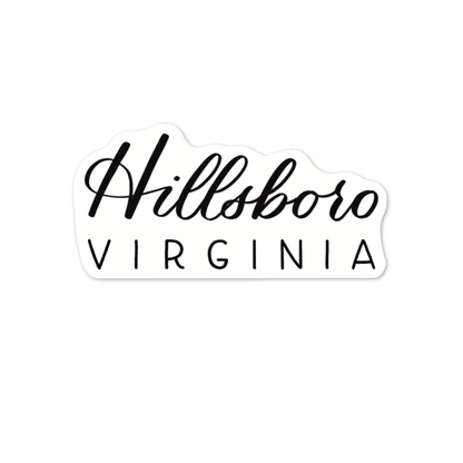 Hillsboro Virginia Town Stickers | Virginia Sticker