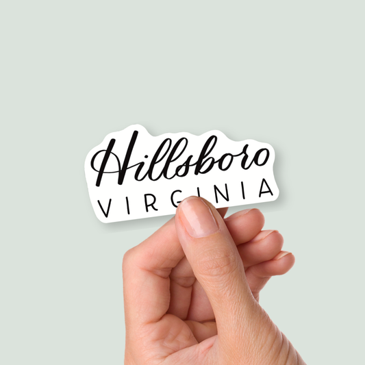 Hillsboro Virginia Town Stickers | Virginia Sticker