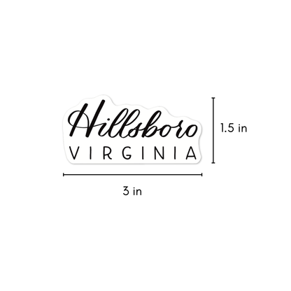 Hillsboro Virginia Town Stickers | Virginia Sticker