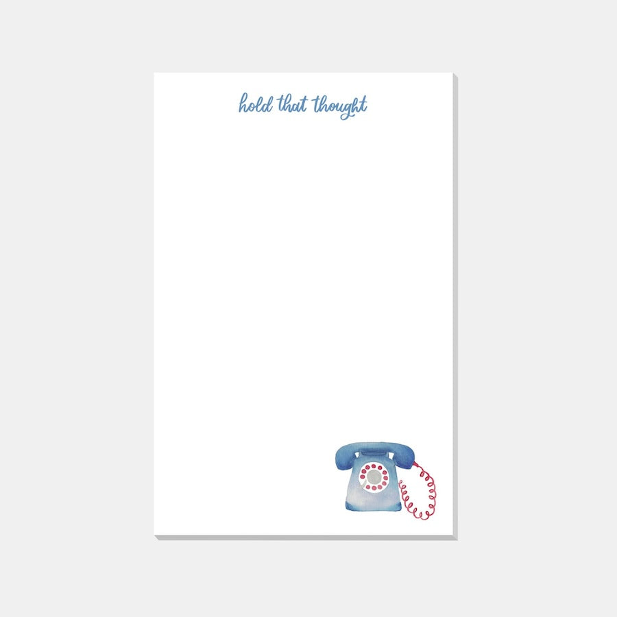 Hold That Thought Unlined Notepads, Watercolor Notepad