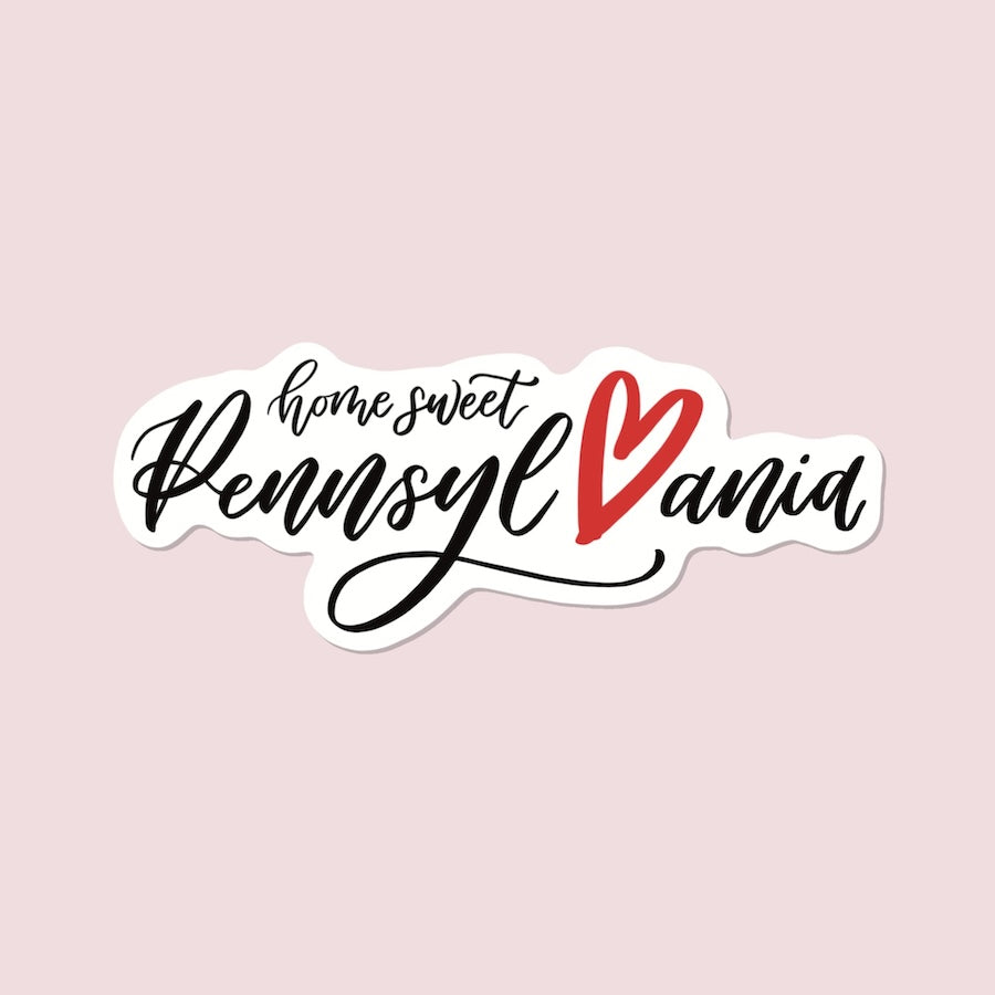 Home Sweet Pennsylvania Stickers, PA Products