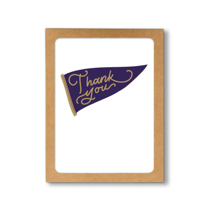 Purple and Gold Thank You Cards Graduation Box Set