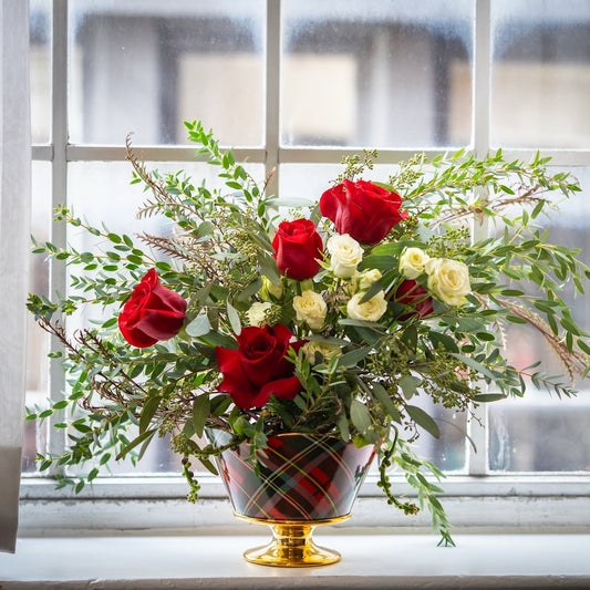 Ornament with Large Floral Arrangement