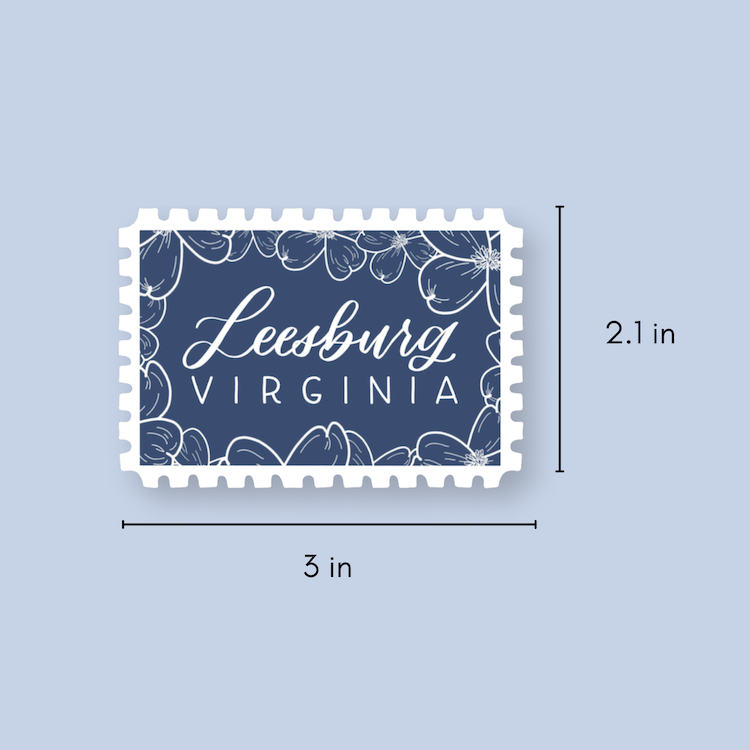 Leesburg VA Stamp Stickers | Loudoun County Virginia Sticker