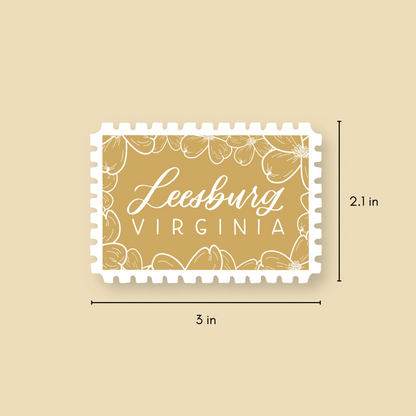 Leesburg VA Stamp Stickers | Loudoun County Virginia Sticker