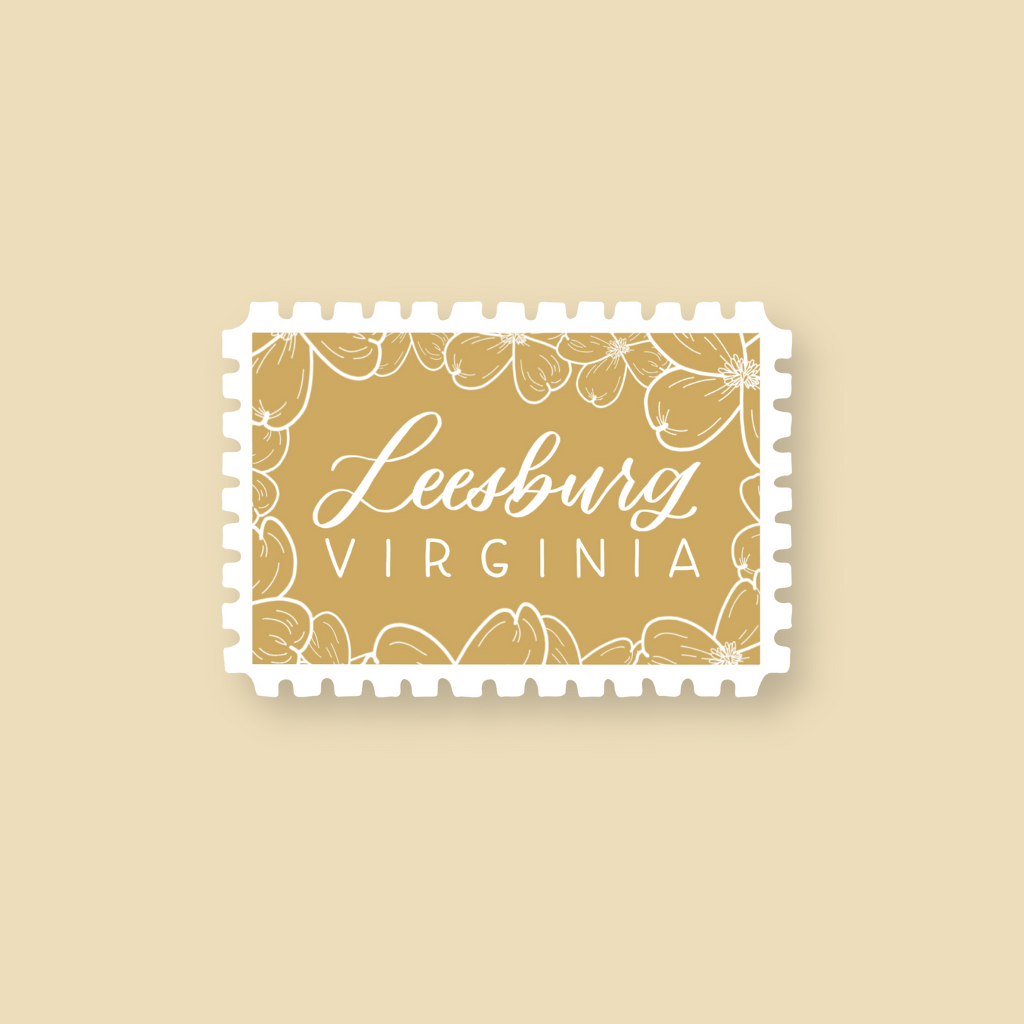 Leesburg VA Stamp Stickers | Loudoun County Virginia Sticker