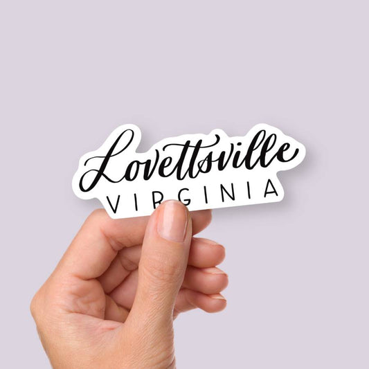 Lovettsville VA Hand Lettered Stickers | Virginia Sticker