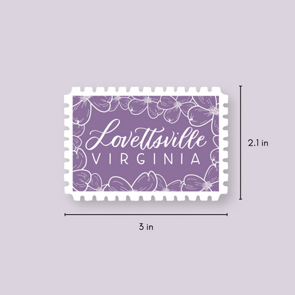 Lovettsville VA Stamp Stickers | Loudoun Virginia Sticker