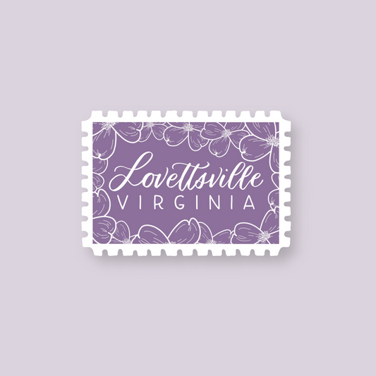 Lovettsville VA Stamp Stickers | Loudoun Virginia Sticker