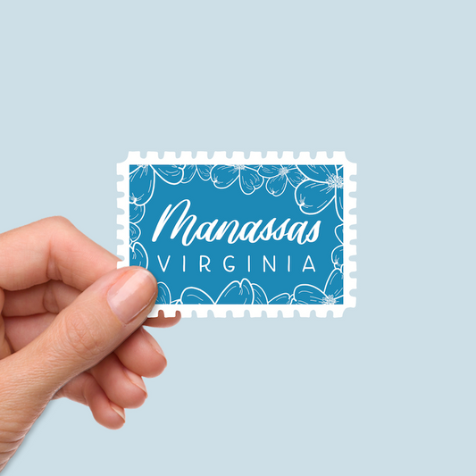 Manassas VA Town Stamp Stickers | Northern Virginia Stickers