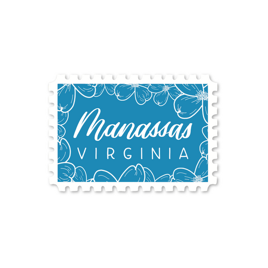 Manassas VA Town Stamp Stickers | Northern Virginia Stickers