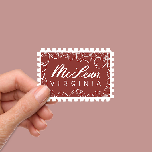 McLean VA Town Stamp Stickers | Northern Virginia Stickers