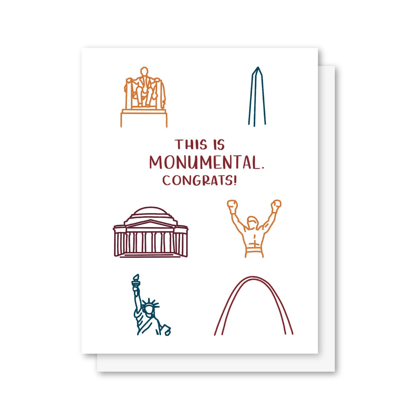This is Monumental Congratulations Greeting Cards, DC Philly