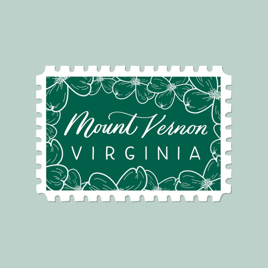 Mount Vernon Alexandria VA Town Stickers | Virginia Sticker