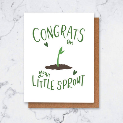 Little Sprout New Baby Card | Gardening Card