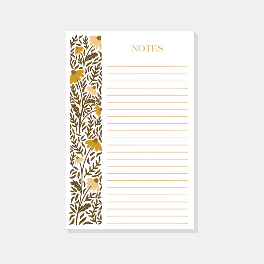 Notepad Yellow Floral