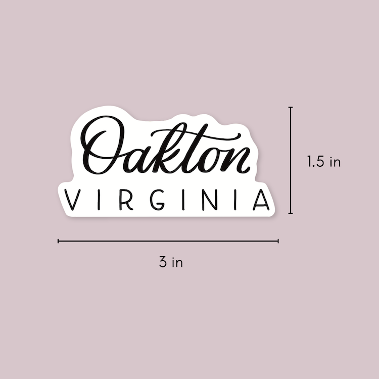 Oakton VA Town Stickers | Oakton Virginia Stickers
