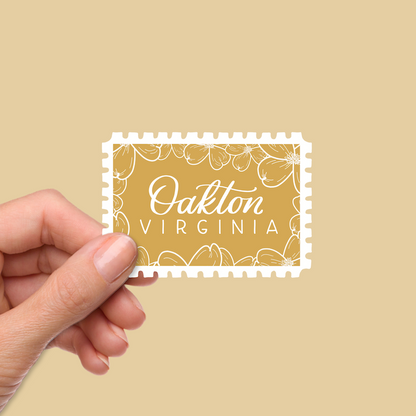 Oakton VA Town Stamp Stickers | Northern Virginia Stickers