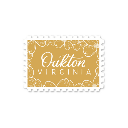 Oakton VA Town Stamp Stickers | Northern Virginia Stickers