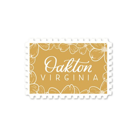 Oakton VA Town Stamp Stickers | Northern Virginia Stickers