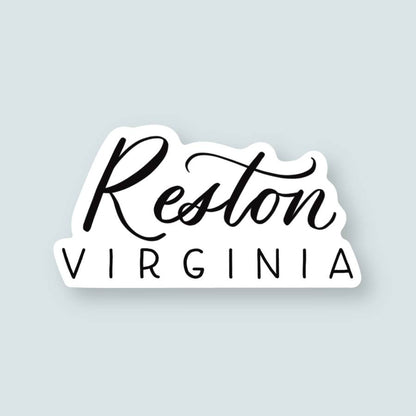 Reston VA Hand Lettered Stickers | Virginia Sticker