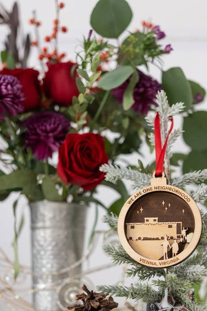 Ornament with Small Floral Arrangement