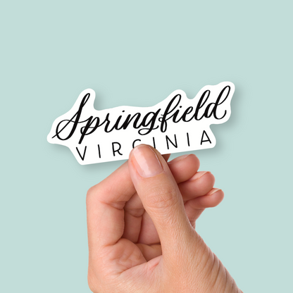 Springfield Virginia Town Stickers | Virginia Sticker