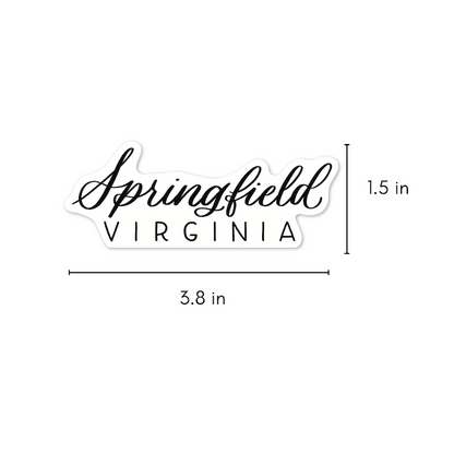Springfield Virginia Town Stickers | Virginia Sticker