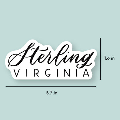 Sterling VA Hand Lettered Stickers | Virginia Sticker