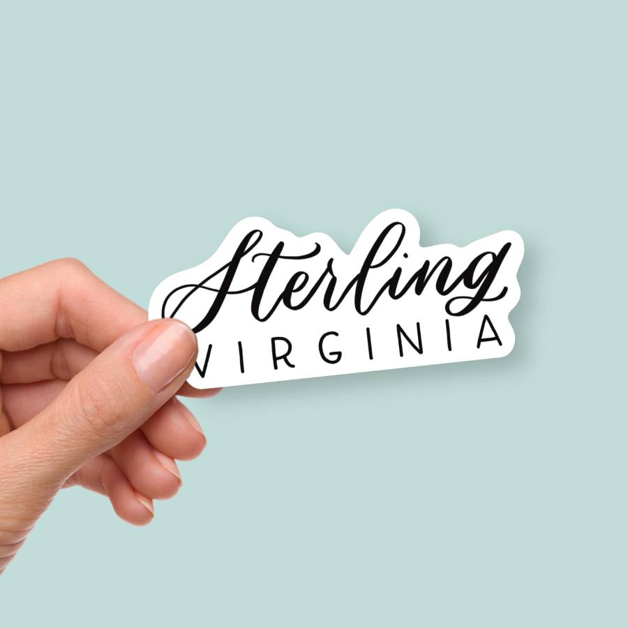 Sterling VA Hand Lettered Stickers | Virginia Sticker