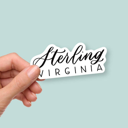 Sterling VA Hand Lettered Stickers | Virginia Sticker