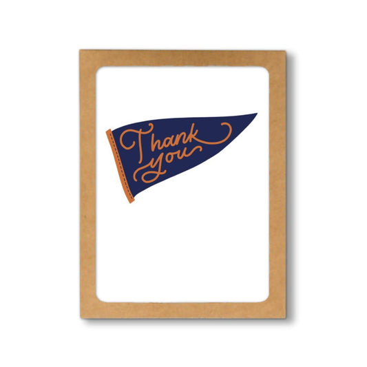 Navy and Orange Thank You Cards Graduation Box Set