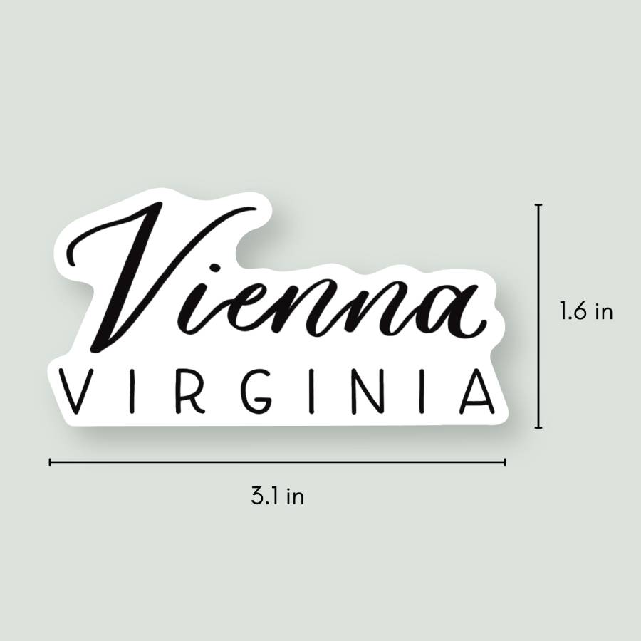 Vienna VA Hand Lettered Stickers | Northern Virginia Sticker