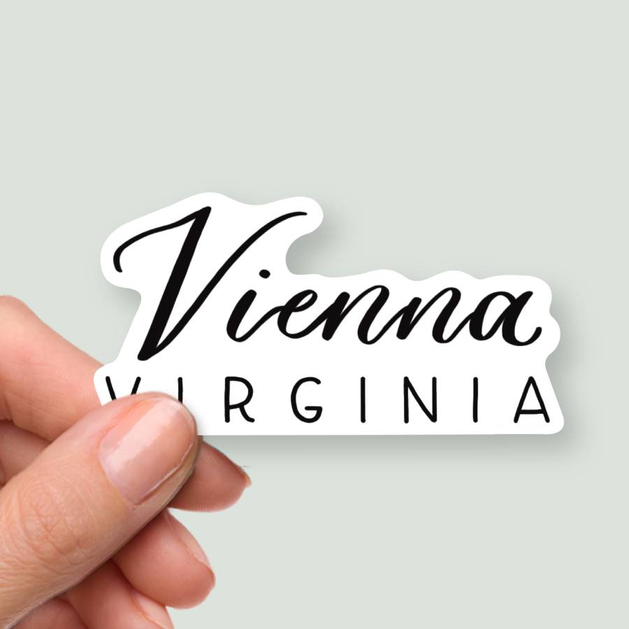 Vienna VA Hand Lettered Stickers | Northern Virginia Sticker