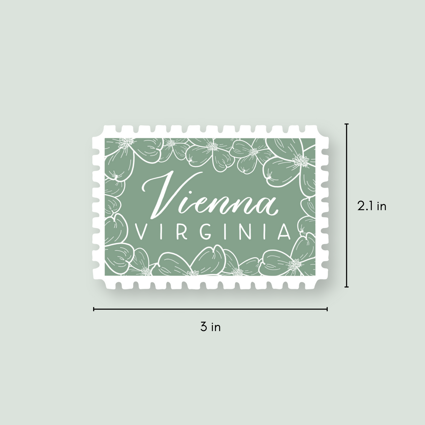 Vienna VA Stamp Stickers | Northern Virginia Sticker