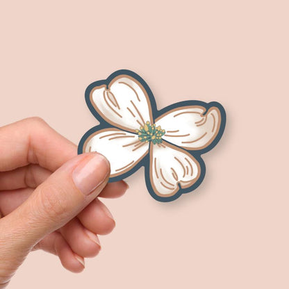 Dogwood Flower Sticker | Virginia State Flowers, NC Stickers