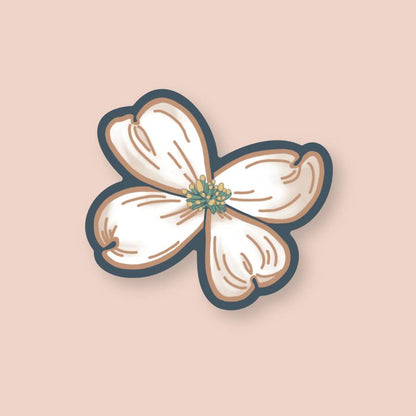 Dogwood Flower Sticker | Virginia State Flowers, NC Stickers