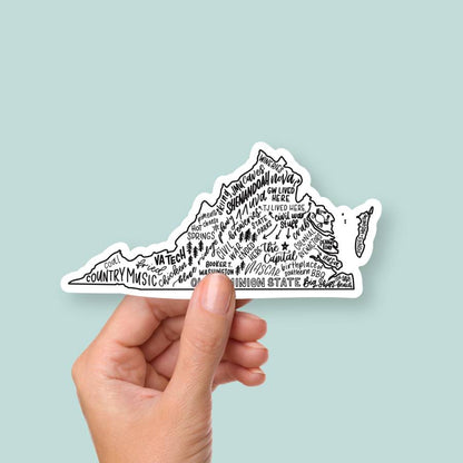 Virginia Magnets | Hand-Drawn State Map Magnet