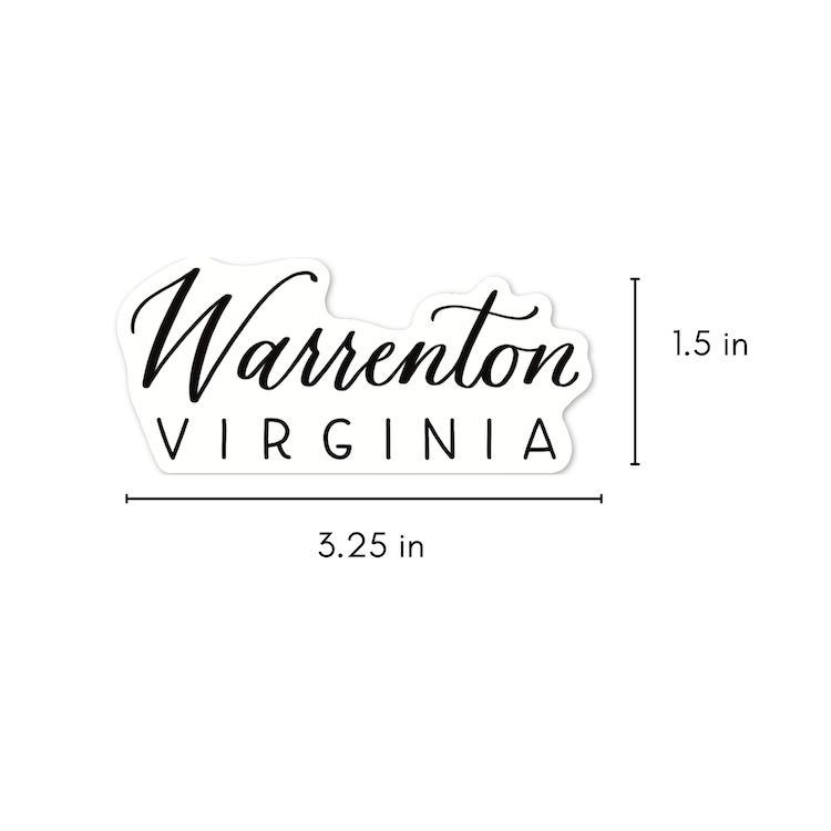 Warrenton Virginia Town Stickers | Virginia Sticker