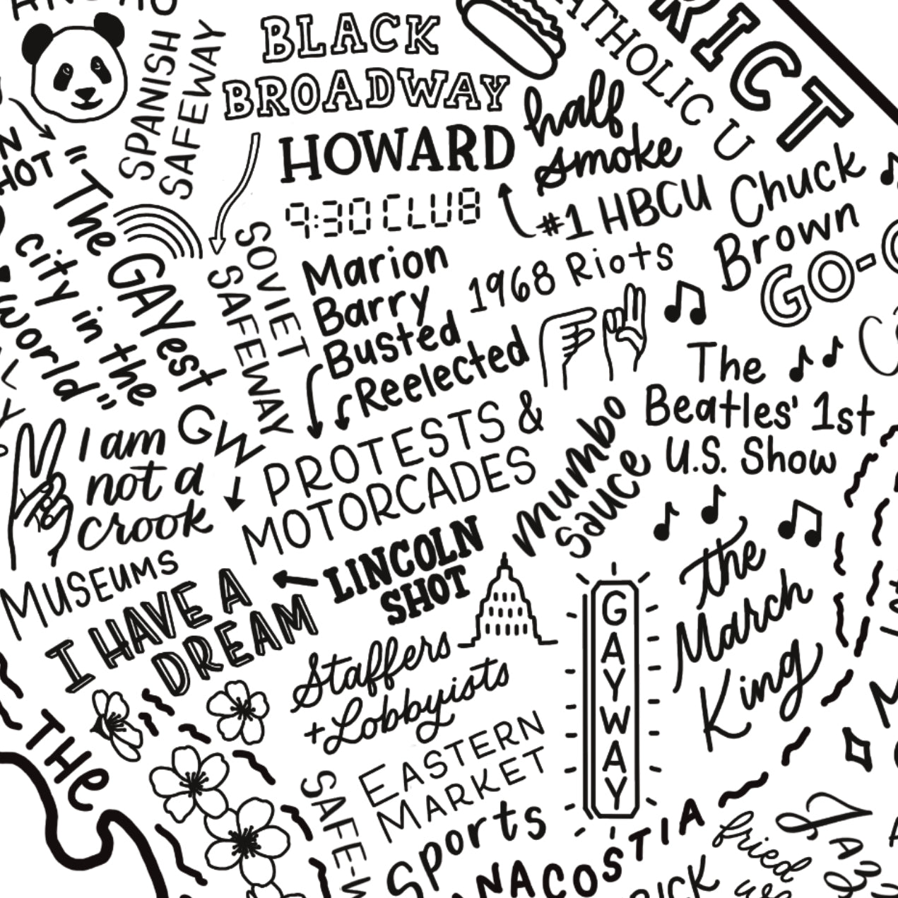 Map of Washington DC Cards, Washington DC Gifts, DC History
