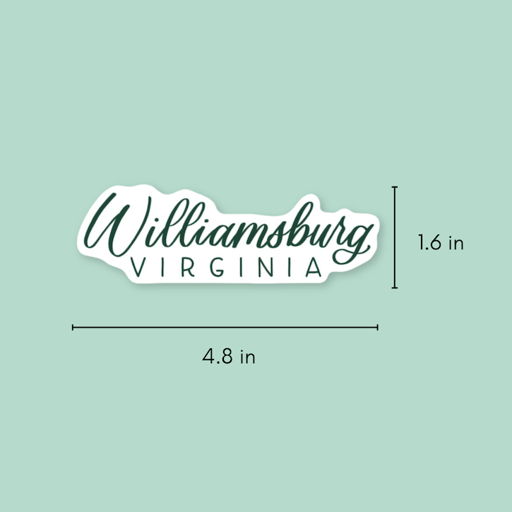 Williamsburg VA Town Stickers | Williamsburg Virginia Sticker