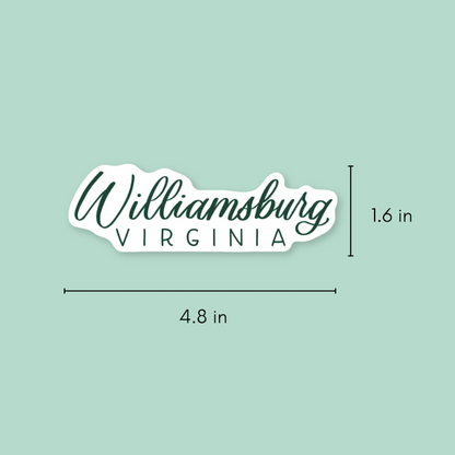 Williamsburg VA Town Stickers | Williamsburg Virginia Sticker