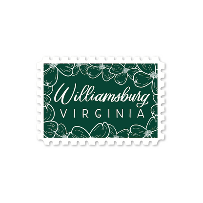 Williamsburg VA Stamp Stickers | Williamsburg Virginia Sticker