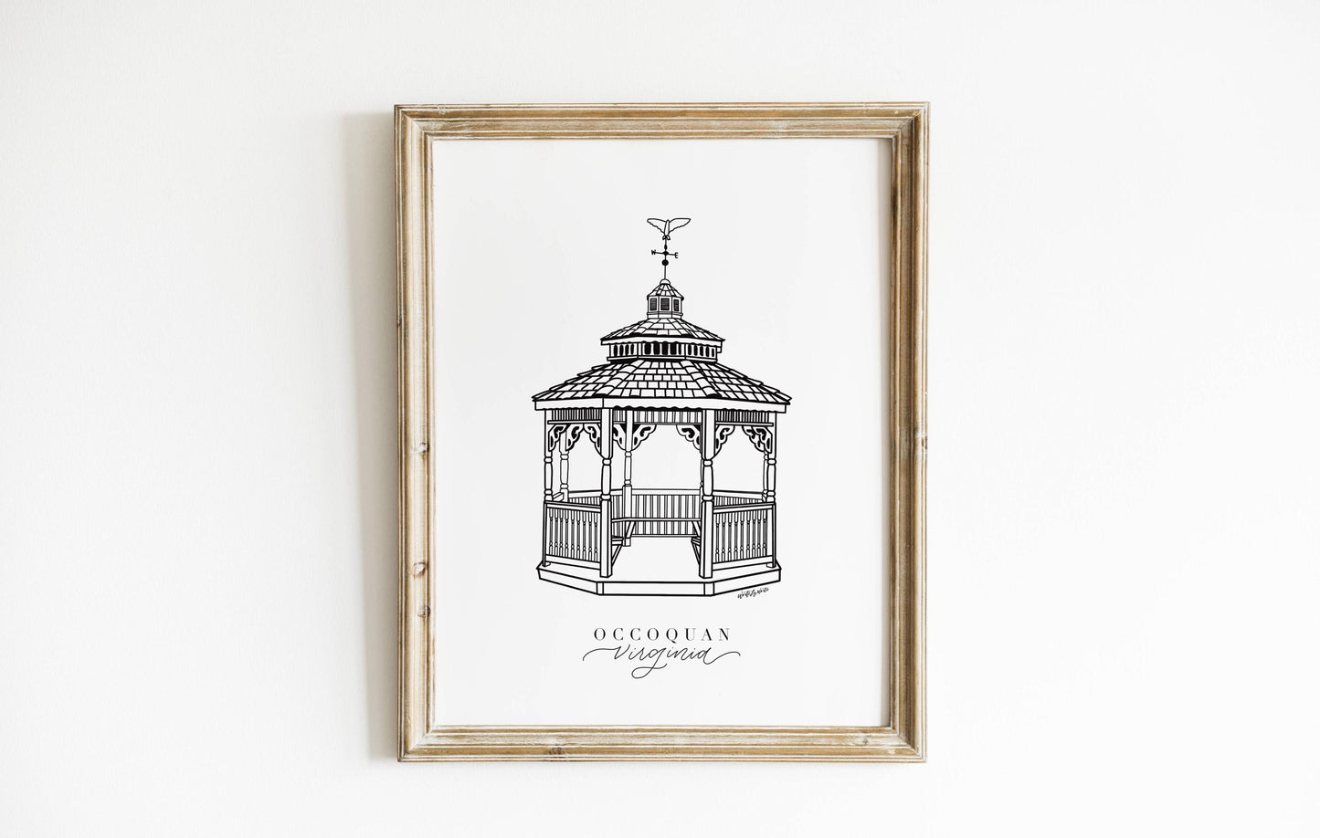 Occoquan Virginia Print Gazebo, Occoquan Artwork Woodbridge VA, Northern Virginia Art Print, Occoquan Gazebo Art Print, Virginia Artwork