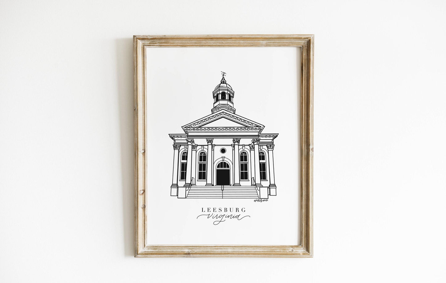 Loudoun County Virginia Print, Northern Virginia Art Print, Leesburg Virginia Wall Art, Leesburg VA Art Print, Loudoun County Courthouse