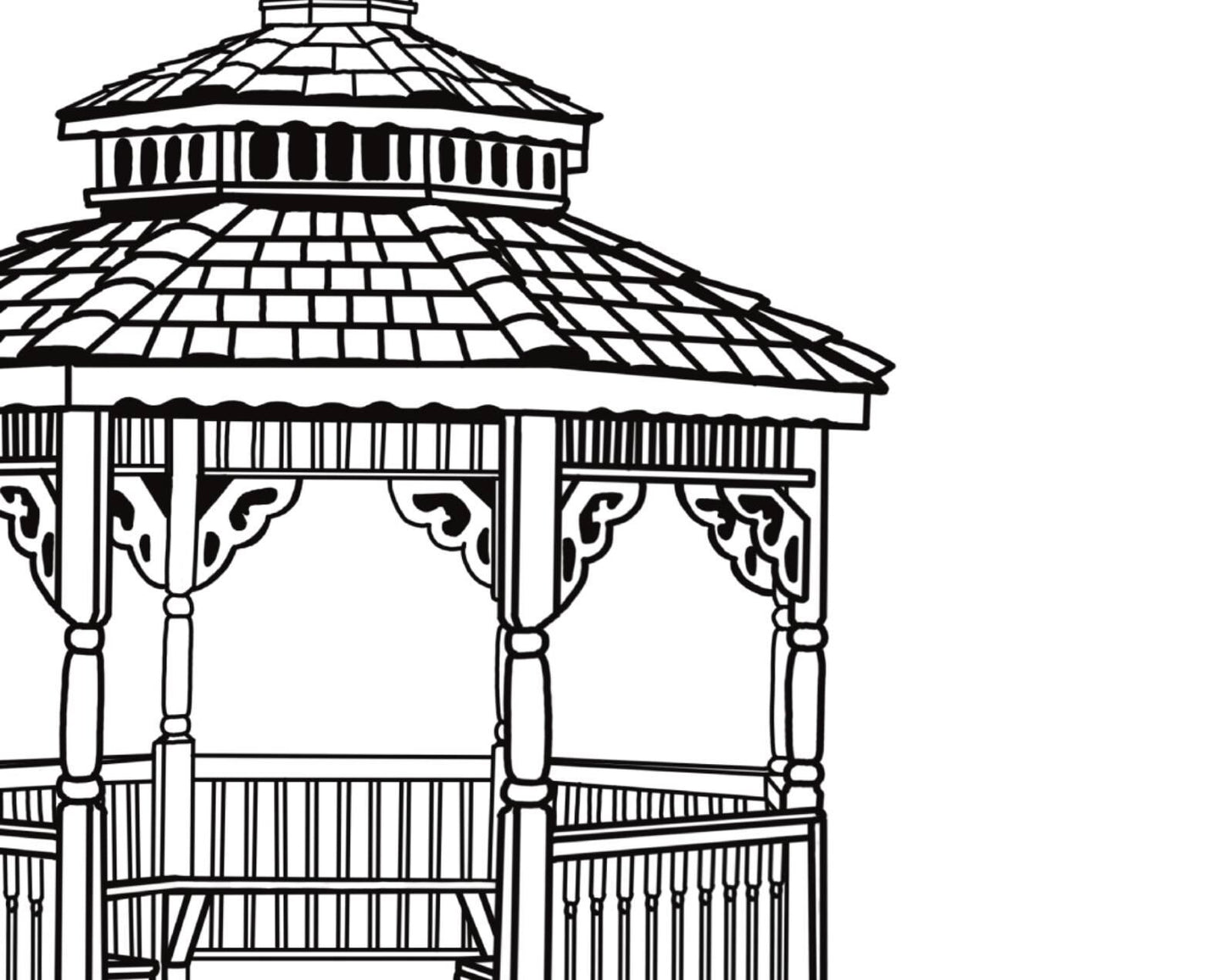 Occoquan Virginia Print Gazebo, Occoquan Artwork Woodbridge VA, Northern Virginia Art Print, Occoquan Gazebo Art Print, Virginia Artwork