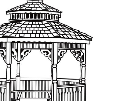 Occoquan Virginia Print Gazebo, Occoquan Artwork Woodbridge VA, Northern Virginia Art Print, Occoquan Gazebo Art Print, Virginia Artwork